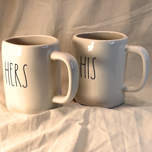 Set of 2 Rae Dunn by Magenta, HERS & HIS Coffee Tea Cocoa Mug, Previously Owned - Picture 10 of 10
